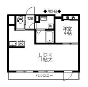 メゾンドリバティ西新の間取り画像