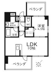 MODERN PALAZZO天神南Leafの間取り画像