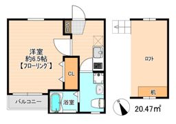 アパートメントデュエ箱崎の間取り画像
