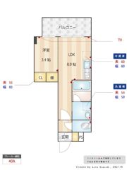 ヴィラージュ天神の間取り画像