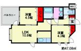ベルメゾン高宮通りの間取り画像