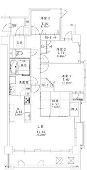 クリオジーテ藤崎の間取り画像