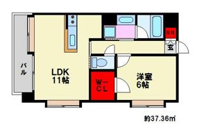 クリスタル高宮の間取り画像