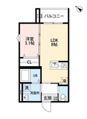robot home 渡辺通の間取り画像