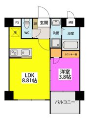 ラフィーネ井尻IIB棟の間取り画像