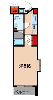 サヴォイステュディオブランシェの間取り画像