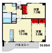 アムール古水の間取り画像