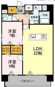 ウィスタリアレジデンス博多の間取り画像