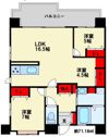 アルフィーネ原田駅前の間取り画像