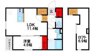 ポラリス福津中央の間取り画像