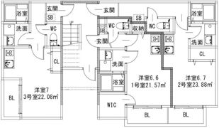 nine tree千歳の間取り画像