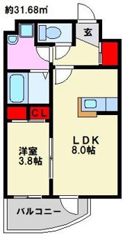 ラ・セーヌ高宮の間取り画像