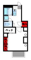レオパレスマメゾン駅南の間取り画像