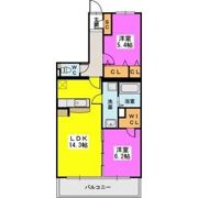 クレストコート天拝の間取り画像