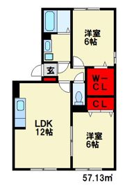 グリーンヒルミチホ A棟の間取り画像