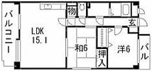 グランデ姪の浜の間取り画像