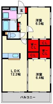 ルナコート博多南の間取り画像