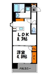 PIER PARK渡辺通（ピアパーク渡辺通）の間取り画像