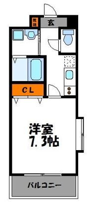 ローズモント・フレア薬院の間取り画像