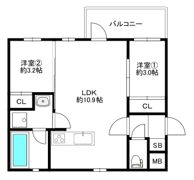 MODERN ASPIRATION 薬院Courtの間取り画像