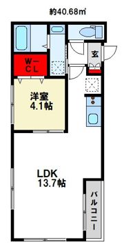 カーサマコイ南福岡の間取り画像
