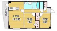 シューベルブ六本松の間取り画像