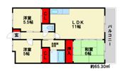 セゾン春日の間取り画像
