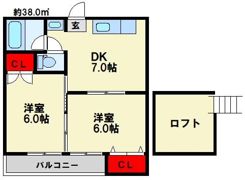 シティベール山下八番館の間取り画像