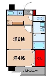 エステートモア薬院シャンブルの間取り画像