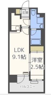 グランフォーレプライム天神東の間取り画像