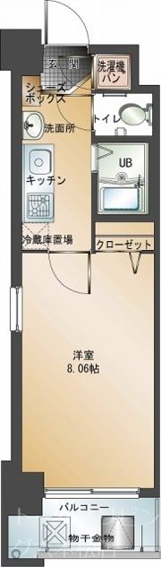 エンクレスト赤坂壱番館の間取り画像