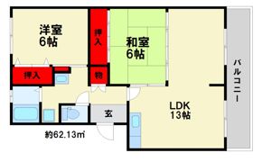 レジデンス宮原2の間取り画像