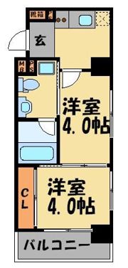 ルネッサンス21薬院サウスの間取り画像