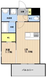 LIBTH姪浜駅前の間取り画像