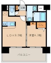 三島マンション博多駅東の間取り画像