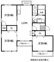ホワイトハウス干隈の間取り画像