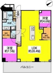 ザ・パークハウス福岡タワーズEASTの間取り画像
