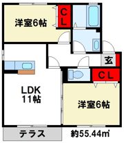 クリスタルMIWAII A棟の間取り画像