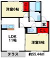 クリスタルMIWAII A棟の間取り画像