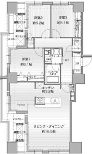 アクタス渡辺通パークシティの間取り画像