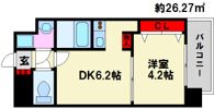 アブレスト野間の間取り画像