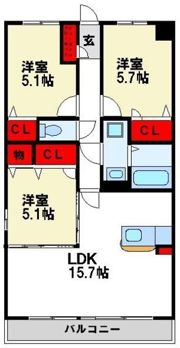 ハッピネス若葉台IIの間取り画像