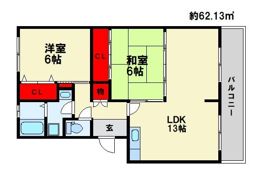 レジデンス宮原の間取り画像