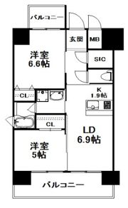 ALFACIO De Clave（アルファシオディクレイヴ）の間取り画像