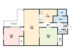 古河平丘台マンションの間取り画像