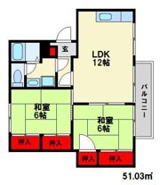 コーポエバーグローDの間取り画像