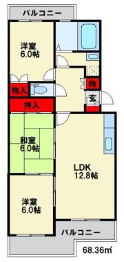 ベレーザ旭ヶ丘の間取り画像