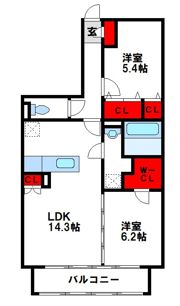 プレア セレッソの間取り画像