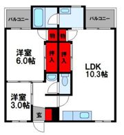ビレッジハウス古賀5号棟の間取り画像