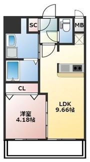 Calm Riviere箱崎の間取り画像